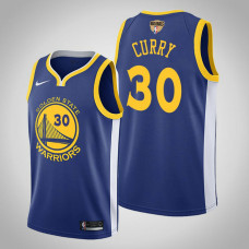 Golden State Warriors Stephen Curry #30 Royal 2019 Finals Jersey  -  Icon