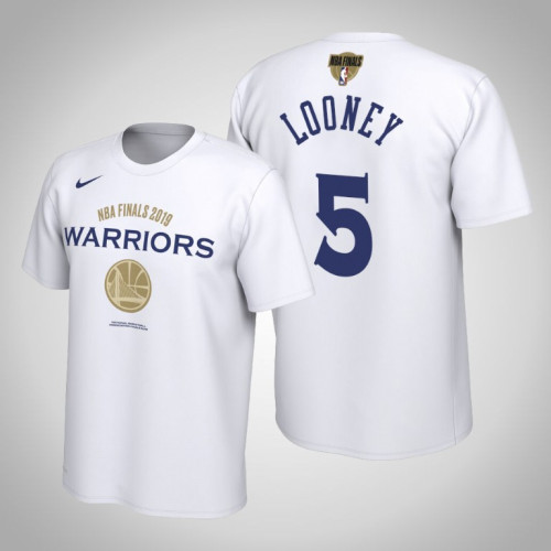 Golden State Warriors Kevon Looney #5 2019 Finals Bound White T-Shirt Golden State Warriors Kevon Looney #5 2019 Finals Bound White T-Shirt