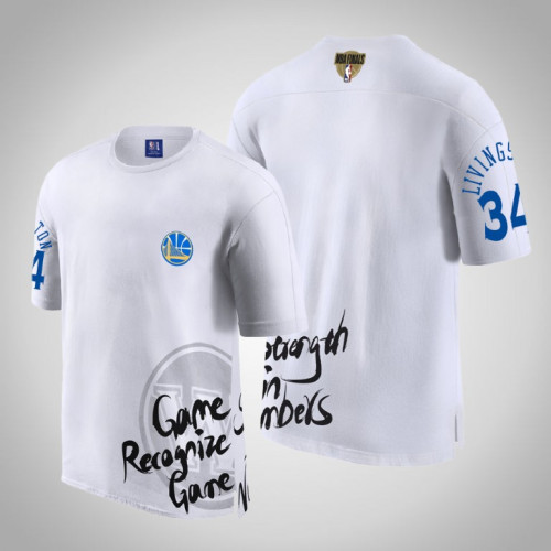 Golden State Warriors Shaun Livingston #34 2019 Finals Strength In Numbers Team Mantra White T-Shirt Golden State Warriors Shaun Livingston #34 2019 Finals Strength In Numbers Team Mantra White T-Shirt