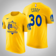 Golden State Warriors Stephen Curry #30 2019 Playoffs Fans Name & Number Yellow T-Shirt - Men's