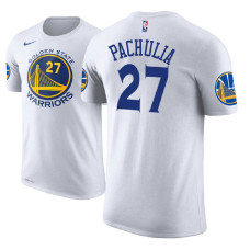 Golden State Warriors #27 Zaza Pachulia White Association T-Shirt