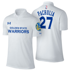 Golden State Warriors #27 Zaza Pachulia White Association Polo
