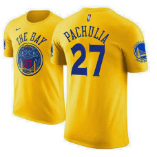 Golden State Warriors #27 Zaza Pachulia City T-Shirt