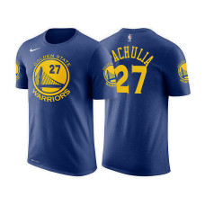 Golden State Warriors #27 Zaza Pachulia Blue Icon T-Shirt