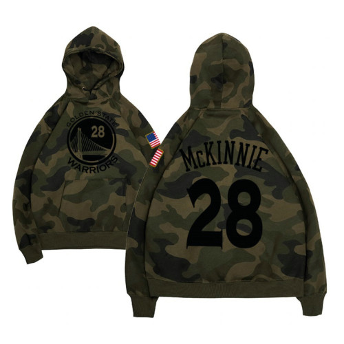 Golden State Warriors #28 Alfonzo McKinnie Camo Military Hoodie Golden State Warriors #28 Alfonzo McKinnie Camo Military Hoodie
