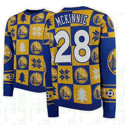 Golden State Warriors #28 Alfonzo McKinnie 2018 Christmas Sweater Golden State Warriors #28 Alfonzo McKinnie 2018 Christmas Sweater