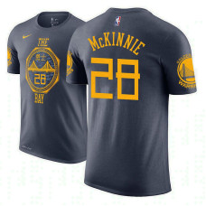 Golden State Warriors #28 Alfonzo McKinnie Navy City T-Shirt