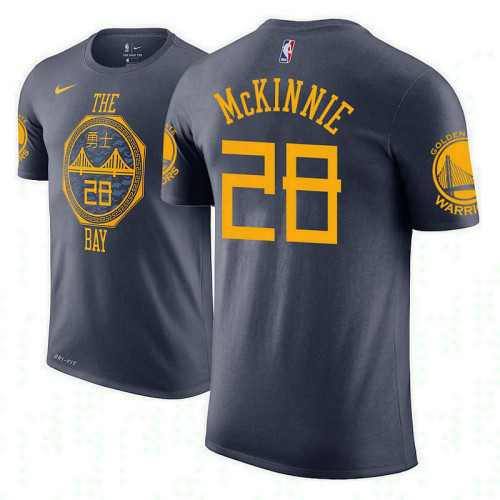 Golden State Warriors #28 Alfonzo McKinnie Navy City T-Shirt Golden State Warriors #28 Alfonzo McKinnie Navy City T-Shirt
