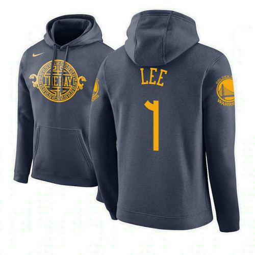 Golden State Warriors #1 Damion Lee Navy City Hoodie Golden State Warriors #1 Damion Lee Navy City Hoodie