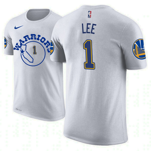 Damion Lee Golden State Warriors #1 Classic Edition White T-Shirt Damion Lee Golden State Warriors #1 Classic Edition White T-Shirt