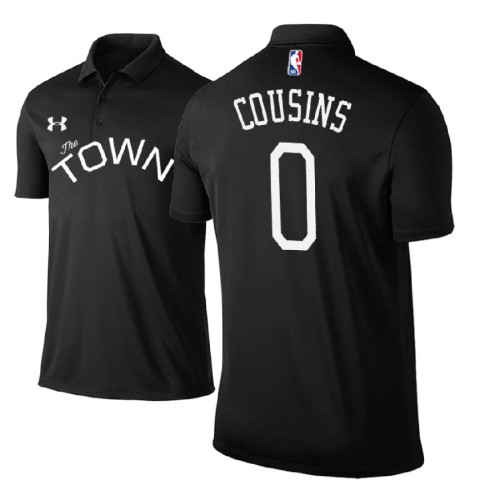 Golden State Warriors #0 DeMarcus Cousins Gray Statement Polo Golden State Warriors #0 DeMarcus Cousins Gray Statement Polo