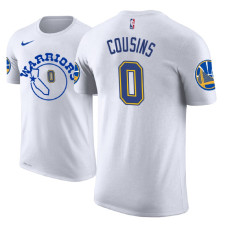 Golden State Warriors #0 DeMarcus Cousins White Hardwood Classics T-Shirt