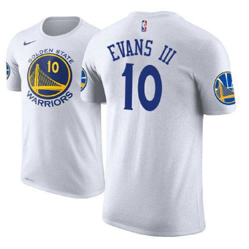 Golden State Warriors #10 Jacob Evans III White Association T-Shirt Golden State Warriors #10 Jacob Evans III White Association T-Shirt