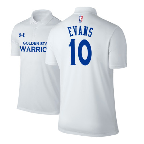 Golden State Warriors #10 Jacob Evans White Association Polo Golden State Warriors #10 Jacob Evans White Association Polo