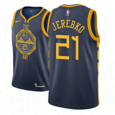 Jonas Jerebko Golden State Warriors City Edition Navy 2022 Champions Jersey