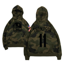 Klay Thompson Golden State Warriors #11 Camo Military Hoodie Klay Thompson Golden State Warriors #11 Camo Military Hoodie