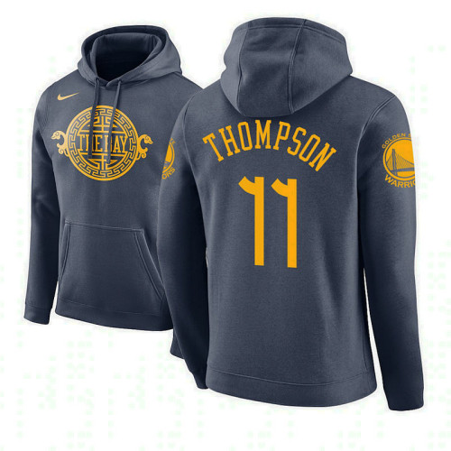 Golden State Warriors #11 Klay Thompson Navy City Hoodie Golden State Warriors #11 Klay Thompson Navy City Hoodie