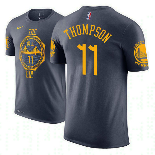 Golden State Warriors #11 Klay Thompson Navy City T-Shirt Golden State Warriors #11 Klay Thompson Navy City T-Shirt