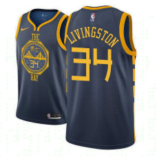 Golden State Warriors #34 Shaun Livingston Navy City 2022 Champions Jersey