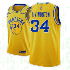 Golden State Warriors #34 Shaun Livingston Hardwood Classics 2022 Champions Jersey
