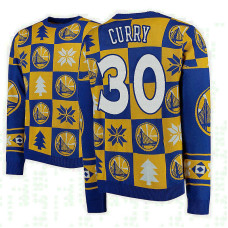 Golden State Warriors #30 Stephen Curry Gold 2018 Christmas Sweater