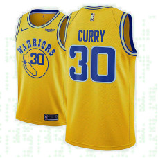 Golden State Warriors #30 Stephen Curry Gold Hardwood Classics Jersey