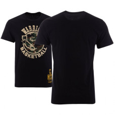 Golden State Warriors Black Straight Fire Camo T-Shirt