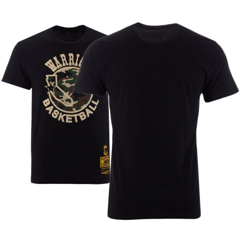 Golden State Warriors Black Straight Fire Camo T-Shirt Golden State Warriors Black Straight Fire Camo T-Shirt