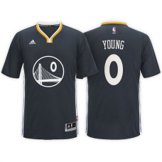 Golden State Warriors #0 Nick Young Black Alternate Jersey