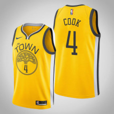 Golden State Warriors #4 Quinn Cook Yellow Earned 2022 Champions Jersey