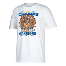 Golden State Warriors 2017 Champions Caricature White T-Shirt Golden State Warriors 2017 Champions Caricature White T-Shirt