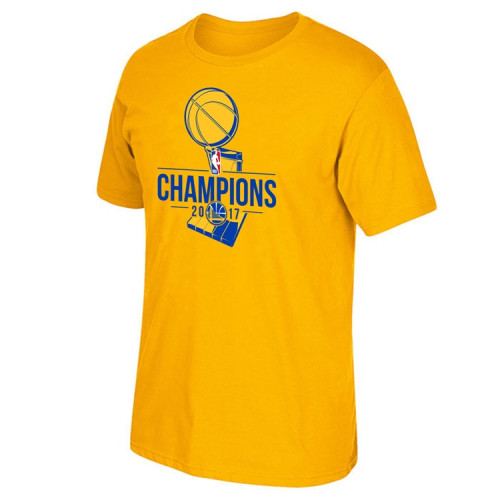 Golden State Warriors 2017 Champions Primary Logo Gold T-Shirt Golden State Warriors 2017 Champions Primary Logo Gold T-Shirt