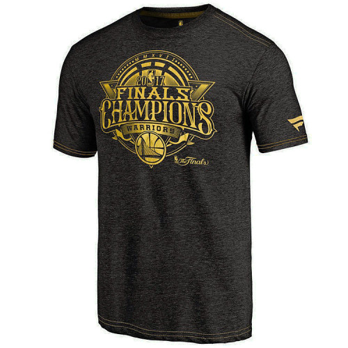 Golden State Warriors 2017 Champions Gold Luxe Black T-Shirt Golden State Warriors 2017 Champions Gold Luxe Black T-Shirt
