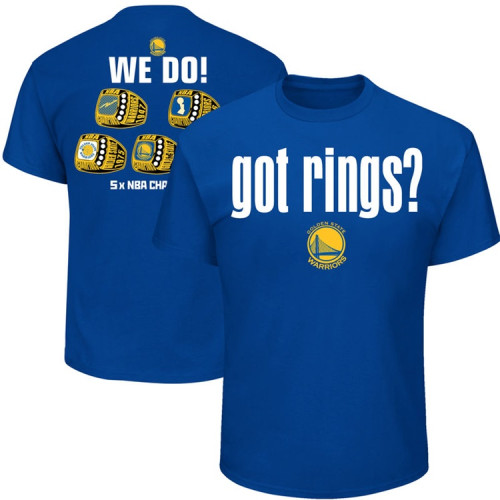 Golden State Warriors 2017 Champions Got Rings Royal T-Shirt Golden State Warriors 2017 Champions Got Rings Royal T-Shirt
