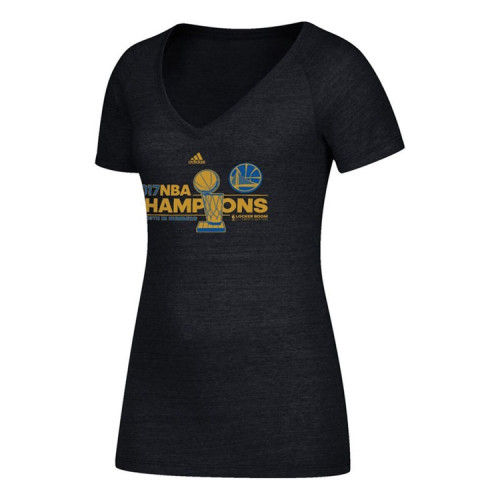 Women's Golden State Warriors 2017 Champions Locker Room Black T-Shirt