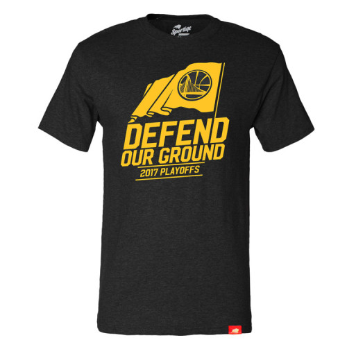 2017 Playoff Golden State Warriors Defend Our Ground Comfy Black T-Shirt 2017 Playoff Golden State Warriors Defend Our Ground Comfy Black T-Shirt