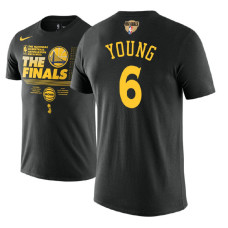 Golden State Warriors #6 Nick Young Black Finals T-Shirt