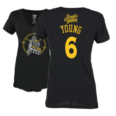 Golden State Warriors #6 Nick Young Black Name & Number T-Shirt
