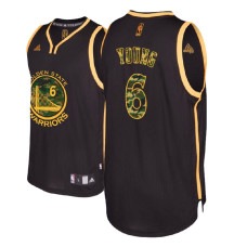 Golden State Warriors #6 Nick Young Black Military Camo Fashion Jersey