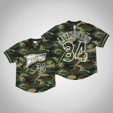 Golden State Warriors #34 Shaun Livingston Camo Mesh 2022 Champions Jersey