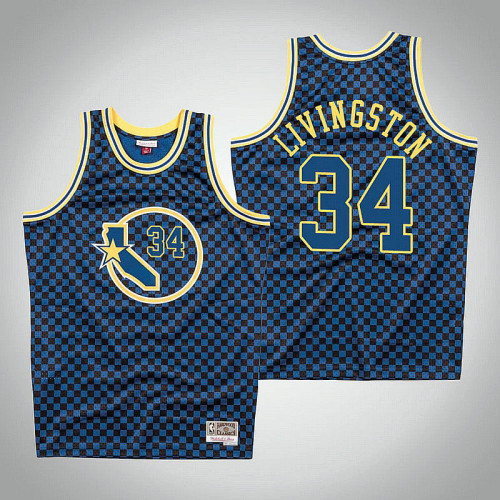 Shaun Livingston Golden State Warriors #34 Checkerboard Royal Jersey Shaun Livingston Golden State Warriors #34 Checkerboard Royal Jersey