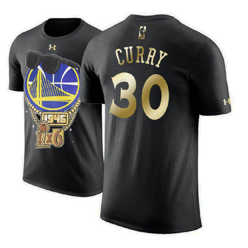 Golden State Warriors #30 Stephen Curry Black 2018 Champions T-Shirt Golden State Warriors #30 Stephen Curry Black 2018 Champions T-Shirt