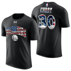 Golden State Warriors #30 Stephen Curry Black Independence Day T-Shirt Golden State Warriors #30 Stephen Curry Black Independence Day T-Shirt