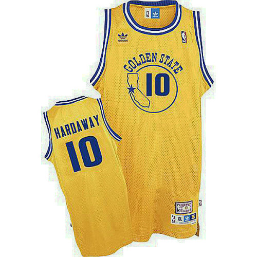 Golden State Warriors #10 Tim Hardaway Gold Hardwood Classics Jersey Golden State Warriors #10 Tim Hardaway Gold Hardwood Classics Jersey