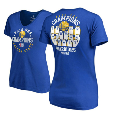 Women's Golden State Warriors 2018 Finals Champions Elevate the Game Roster Royal T-Shirt Women's Golden State Warriors 2018 Finals Champions Elevate the Game Roster Royal T-Shirt