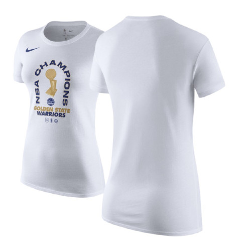 Women's Golden State Warriors 2018 Finals Champions Parade White T-Shirt
