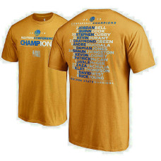 Golden State Warriors 2018 Western Conference Champions Backcourt Roster Gold T-Shirt Golden State Warriors 2018 Western Conference Champions Backcourt Roster Gold T-Shirt