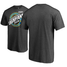 Golden State Warriors 2018 Western Conference Champions Keyhole Slogan Charcoal T-Shirt Golden State Warriors 2018 Western Conference Champions Keyhole Slogan Charcoal T-Shirt