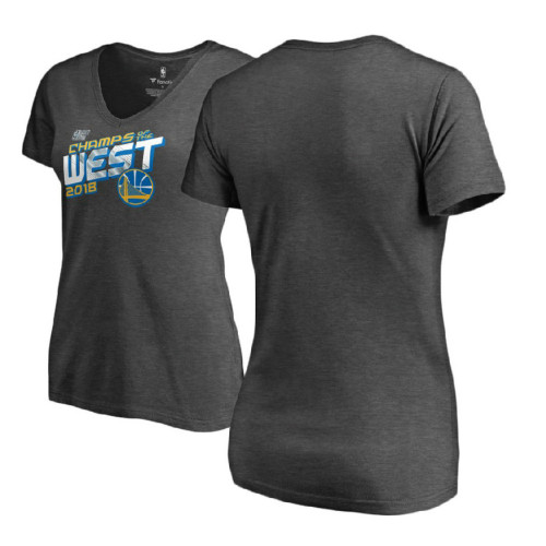 Golden State Warriors 2018 Western Conference Champions Locker Room Charcoal T-Shirt Golden State Warriors 2018 Western Conference Champions Locker Room Charcoal T-Shirt