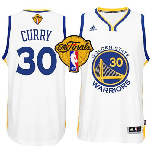 معقم 2015 Finals Golden State Warriors Stephen Curry White Jersey معقم